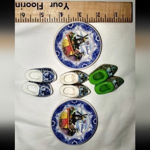 : * Lot of 5 new holland Netherlands refrigerator Magnets clogs & plates